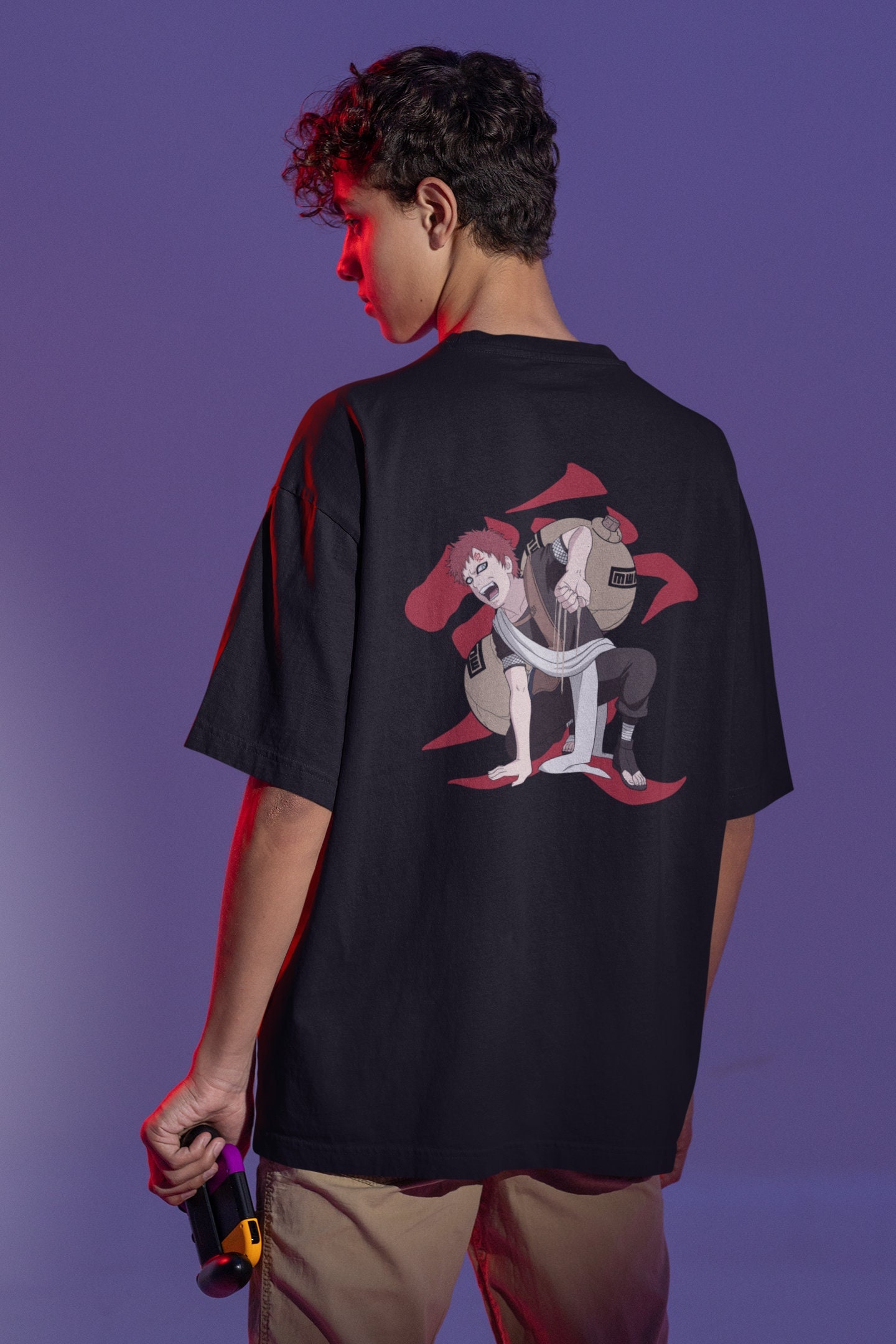 我愛羅 メンズ レディース Tシャツ 我 愛 羅 ナルト 【裏プリント】