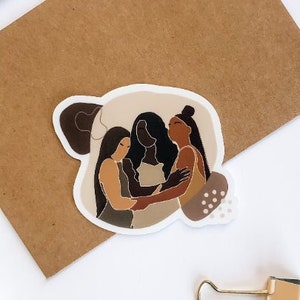 Boho Black Girls Sticker, Black Pride Stickers, Sisterhood Stickers, Black Girl Stickers, Transparent Stickers, Clear Vinyl Sticker, Sticker