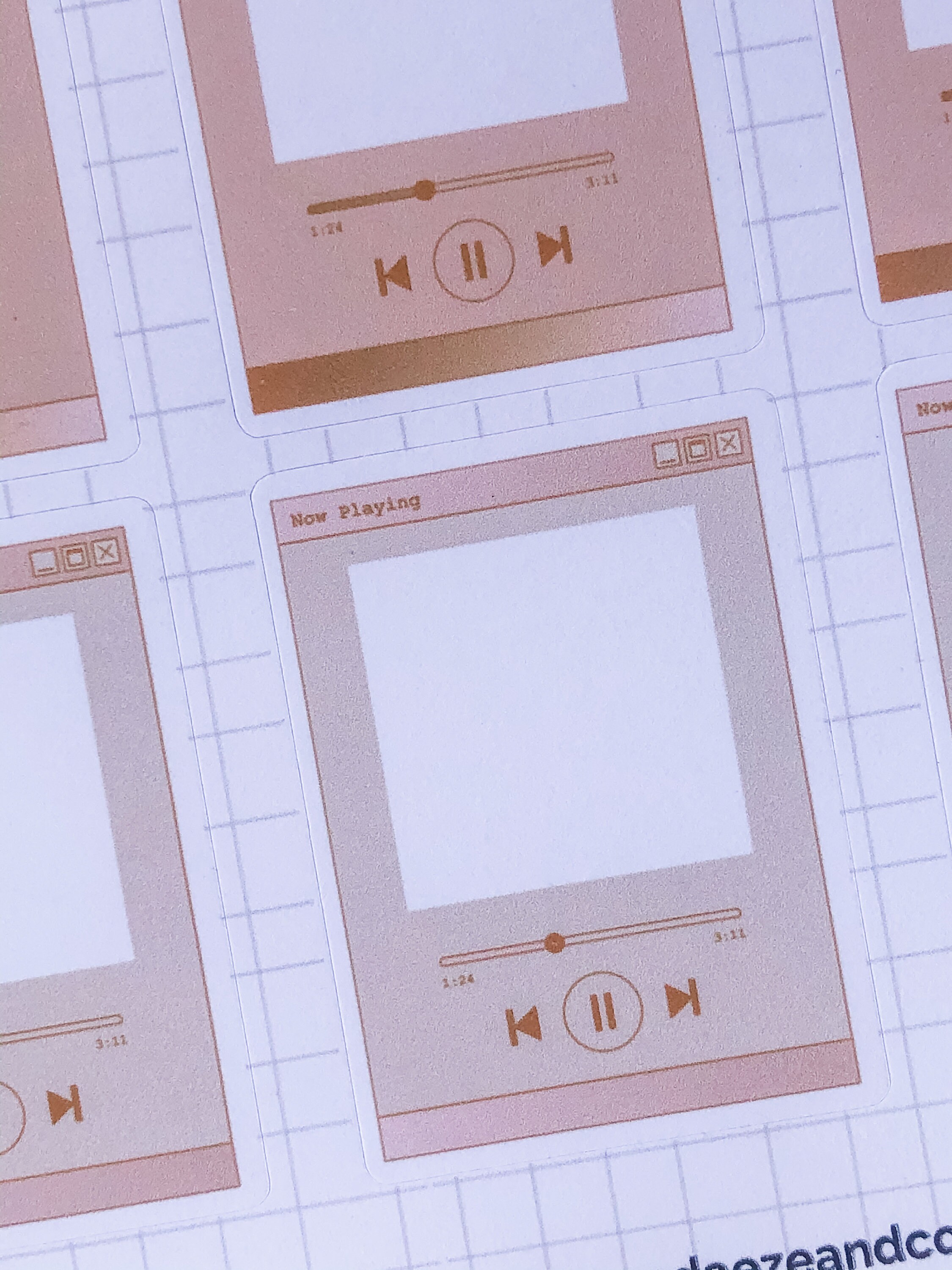 Music Player Aesthetic Sticker Sheet Music Player Planner Etsy