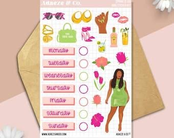 Black Girl Planner Stickers, Black Girl Planner Dolls, Black Girl Stickers, Planner Sticker Kits, Black Girl Magic Stickers, Black Girl Plan