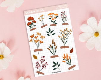 Fall Planner Stickers, Floral Planner Stickers, Black Girl Planner Stickers, Black Girl Stickers, Autumn Planner Stickers, Journal Stickers