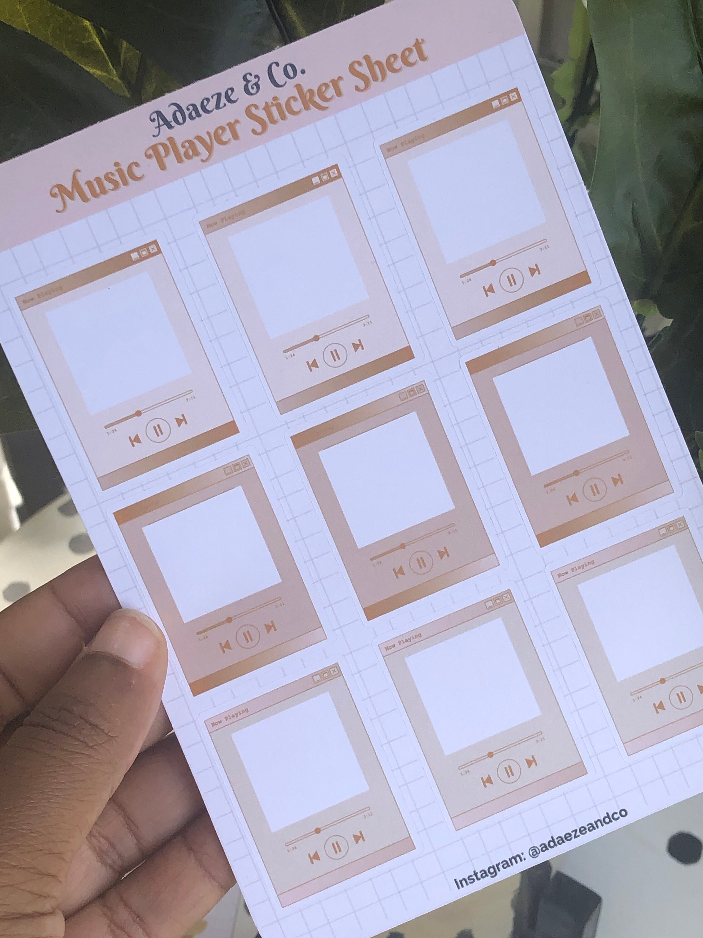 Music Player Aesthetic Sticker Sheet Music Player Planner Etsy