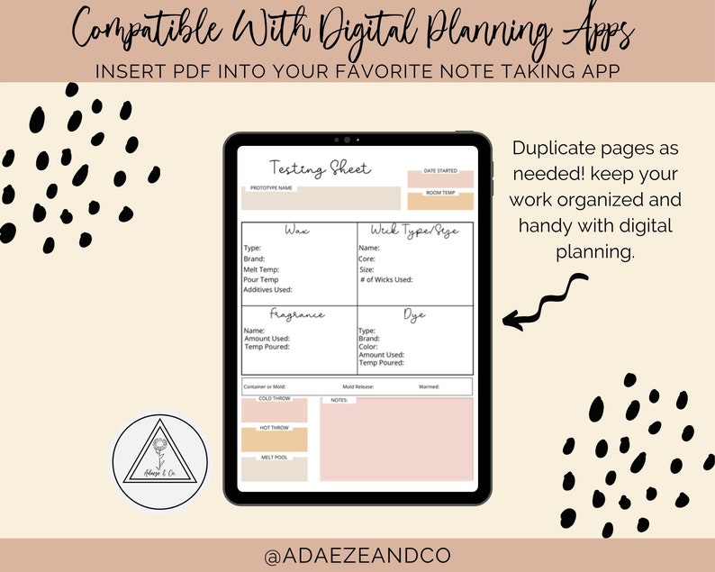 Candle Test Sheet Printable