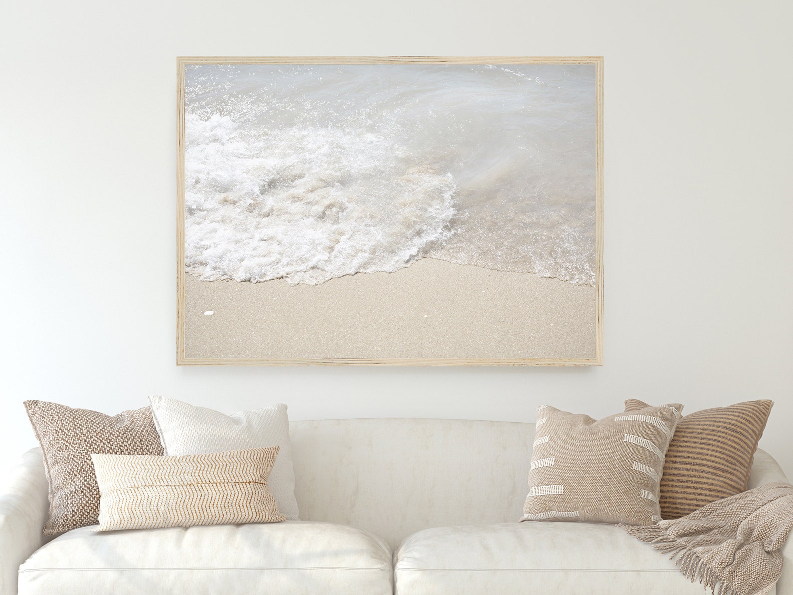 Ocean Waves Print Neutral Beach Print Coastal Wall Art Etsy