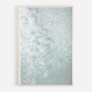 Stampa da surf aerea, Download digitale, Arte parete della spiaggia pastello, Arredamento Boho, Stampa Onde Ocean, Waves Wall Decor, Aerial Ocean Surfing Wall Art