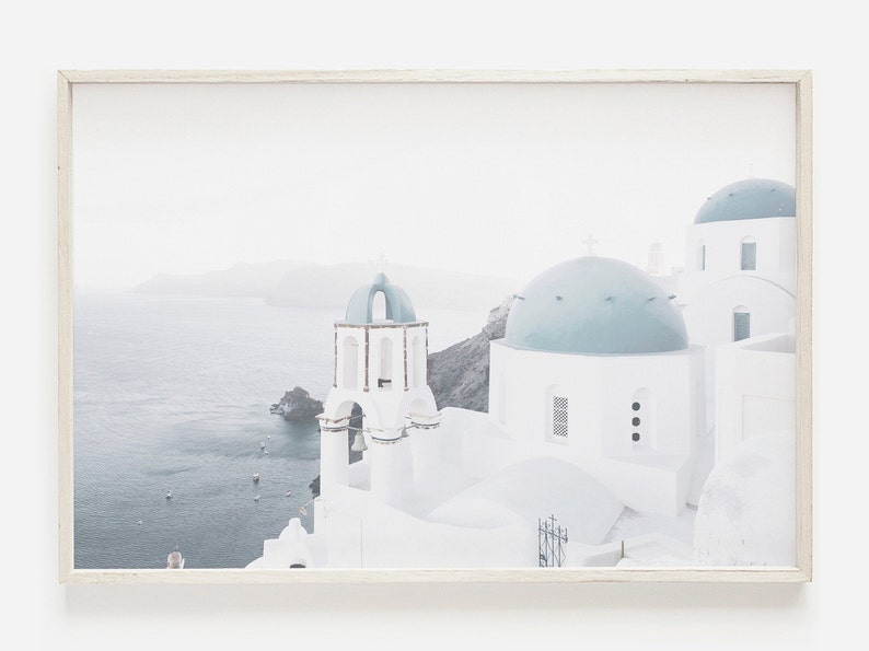 Greece Wall Art Travel Print Santorini Wall Art Greece Etsy