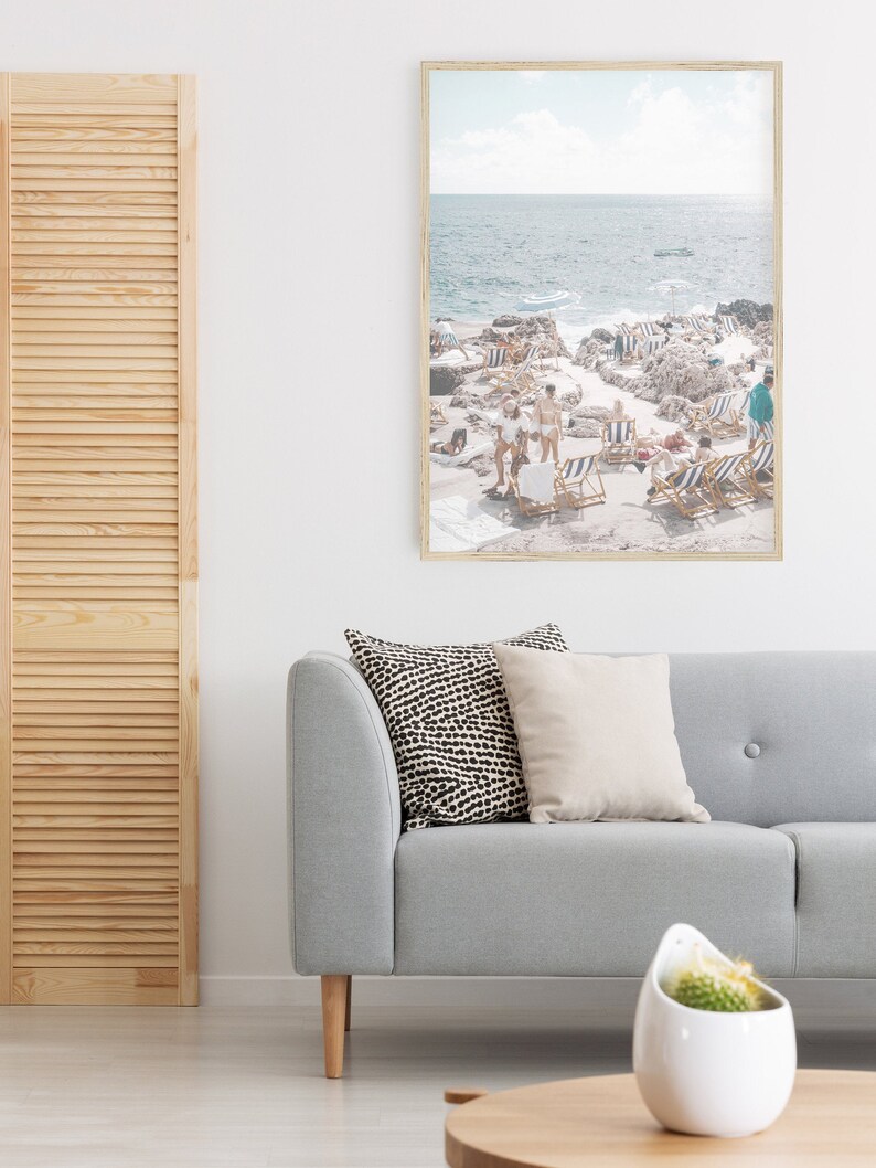 Strand Print, Strandschirm Print, Strand Digital Poster, French Riviera Print, druckbare Wandkunst, Digitaldrucke Bild 6