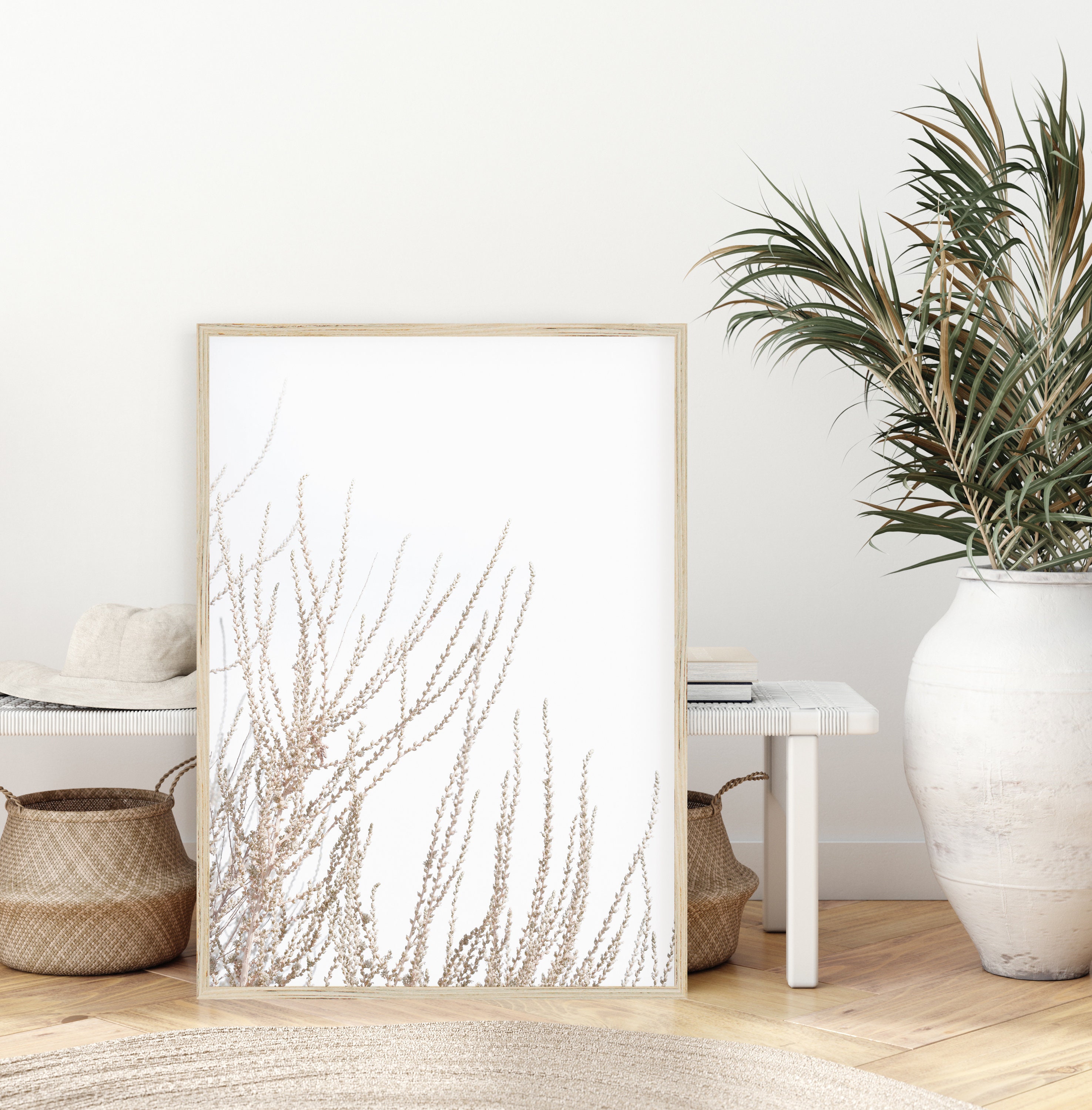 Dried Grass Wall Art Coastal Poster Pastel Wall Art Etsy UK