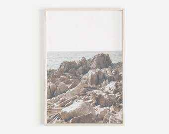 Landscape California Beach Photography, Pastel Beach Print, Ocean Print, Printable Beach Wall Art, Coastal Wall Decor, Digital Download