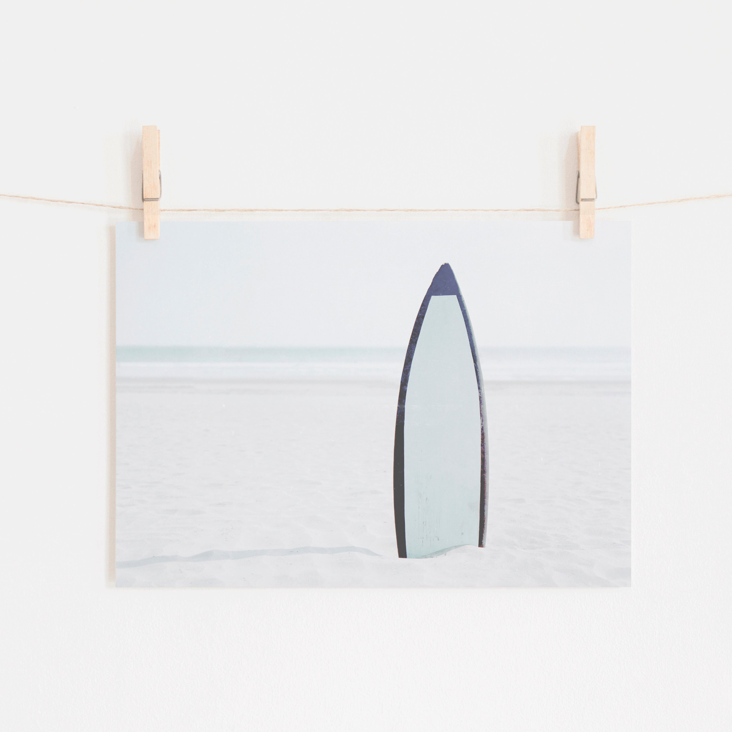 Blue Surfboard Wall Art Coastal Decor Modern Print - Etsy