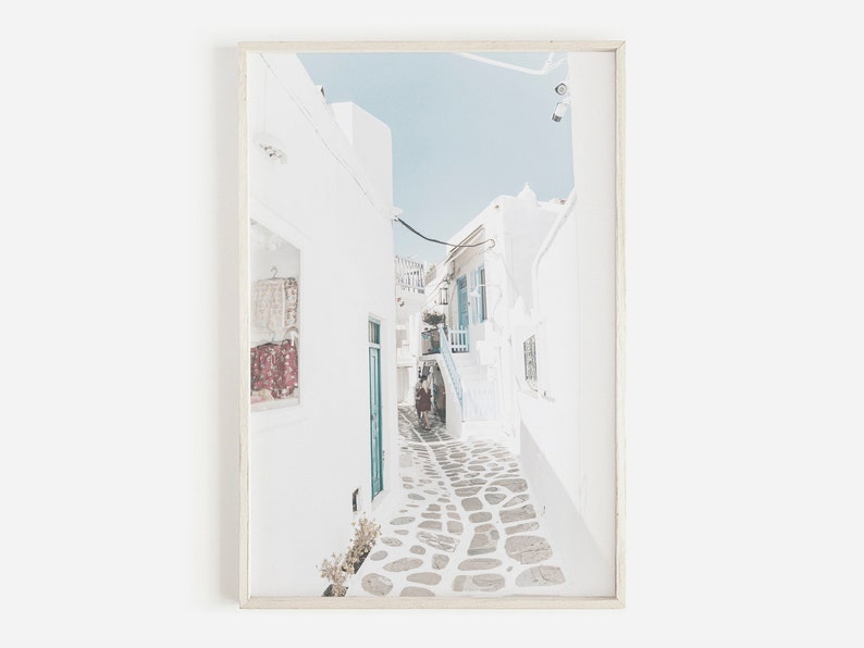 Santorini Greek Wall Art Travel Print Santorini Wall Art Etsy
