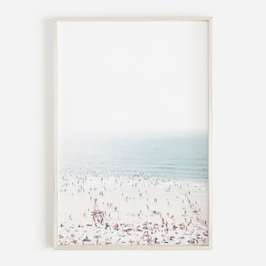 Coastal Wall Art Print, Beach Umbrella Poster, Summer Printable, Aerial Beach Print, Coastal Prints, Summer Wall Art, Aerial Beach Umbrella