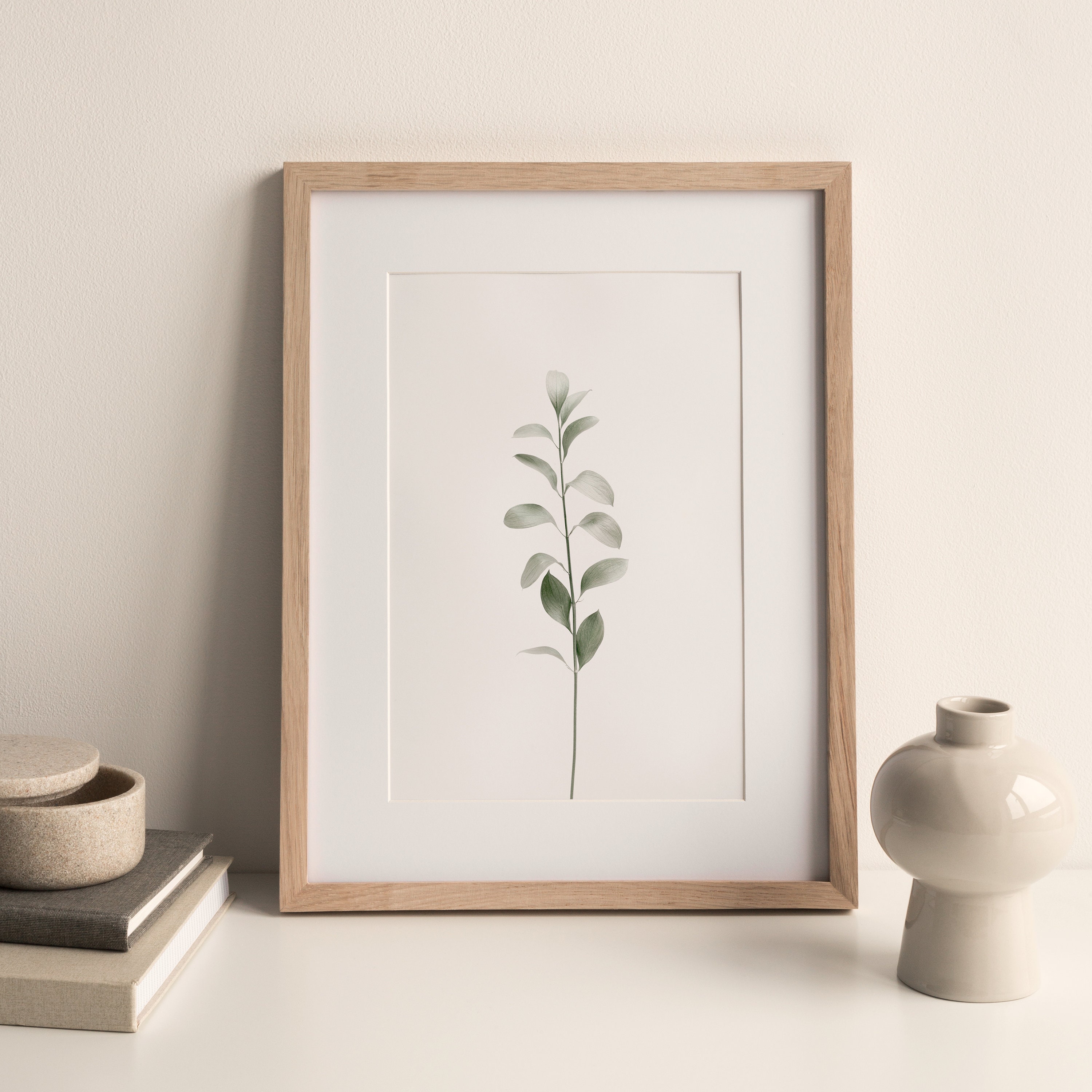 Minimalist Botanical Wall Art Set of 4 Prints, Plant Wall Art ...
