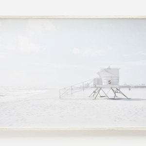 California Beach Lifeguard Print, Guard Tower Photo, Boho Surf Decor, Ocean Wall Art, Coastal Photography, Lifeguard Print, Surf Rescue