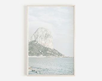 Seaside Cliff Wall Art, Beach Wall Art, Ocean Print, Sea Poster, Coastal Rock Print, Modern Coastal Print, Digital Download, Printable Beach