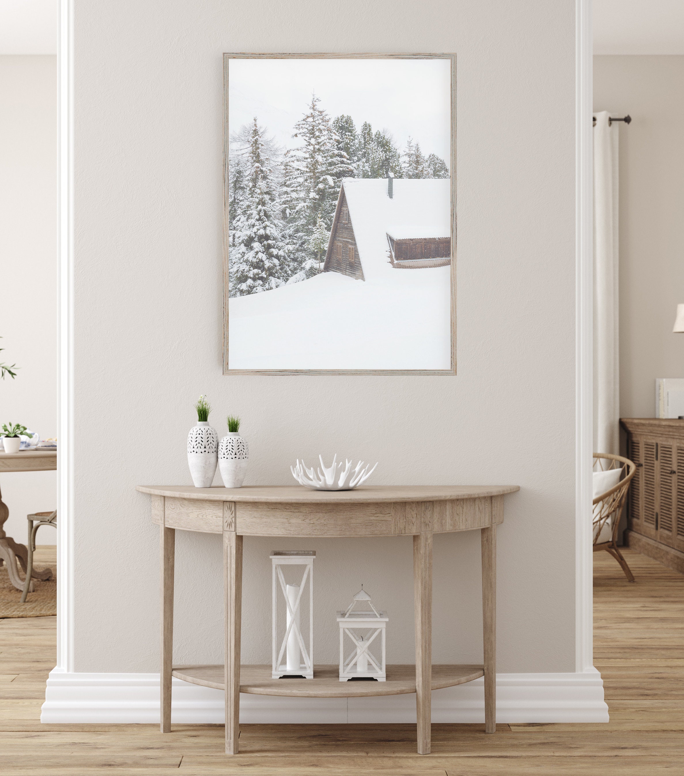A-Frame Cabin Art Print