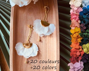 Stabilized flower earrings