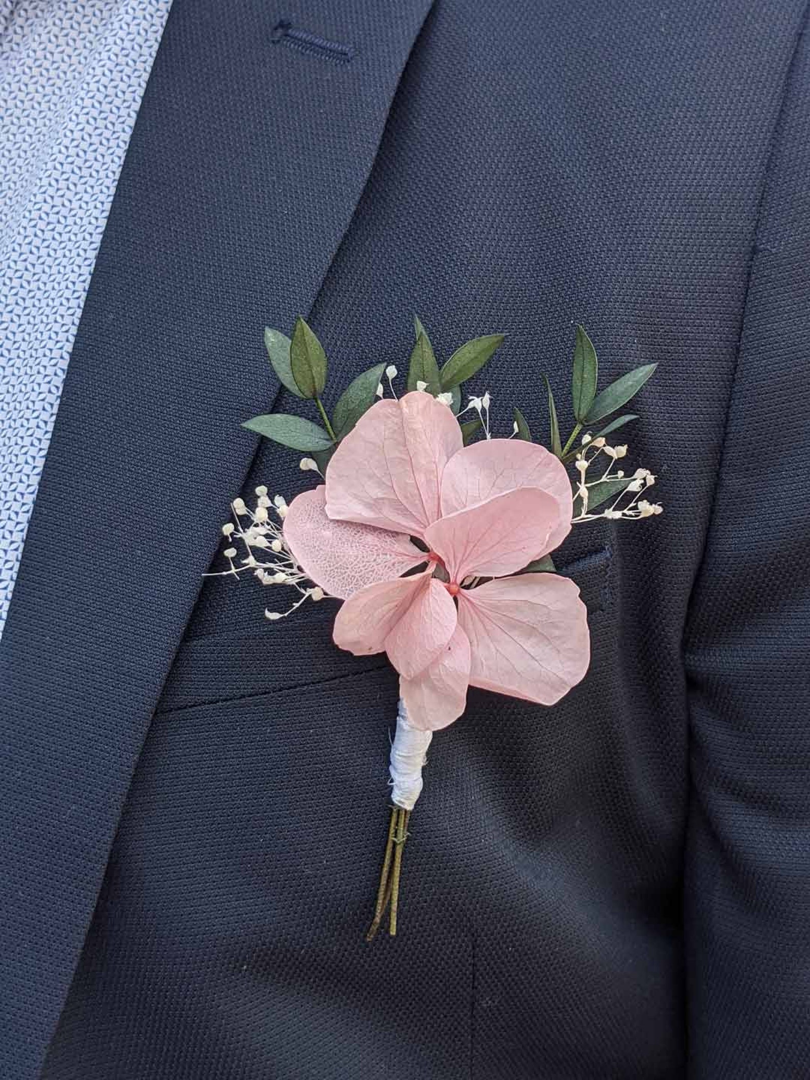 Boutonniere Mariage Homme Fleurs Naturelles