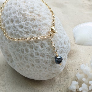 Authentic Keishi gold bracelet from Tahiti