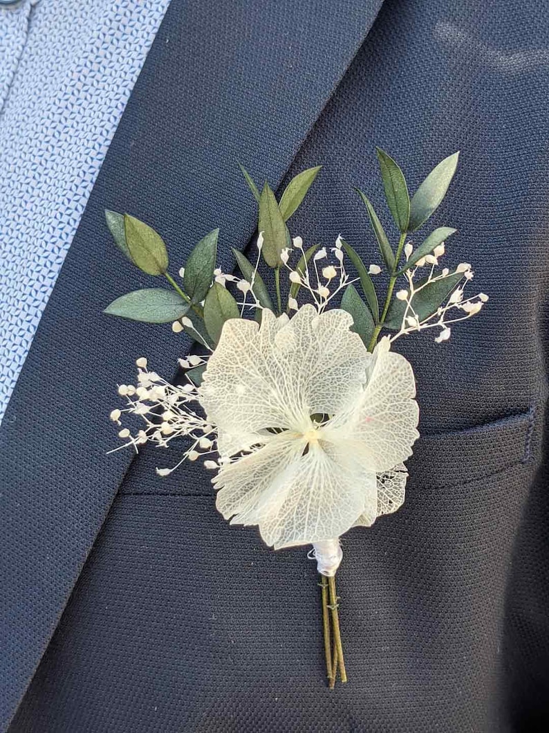 Boutonniere Mariage Homme Fleurs Naturelles
