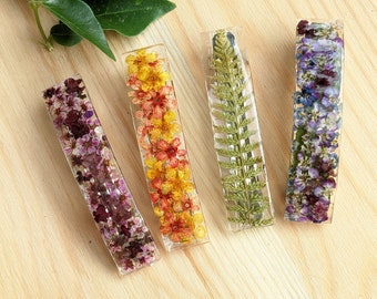 Real flower hair clip