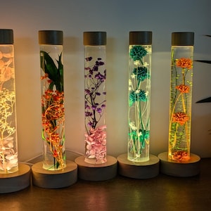 Fiori Sommersi – Veri fiori naturali conservati in liquido | Decorazione luminosa | Idea regalo originale e artigianale