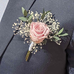 Eternal rose true groom boutonniere