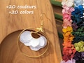 Preserved flower hoop earrings (different colors) product logo