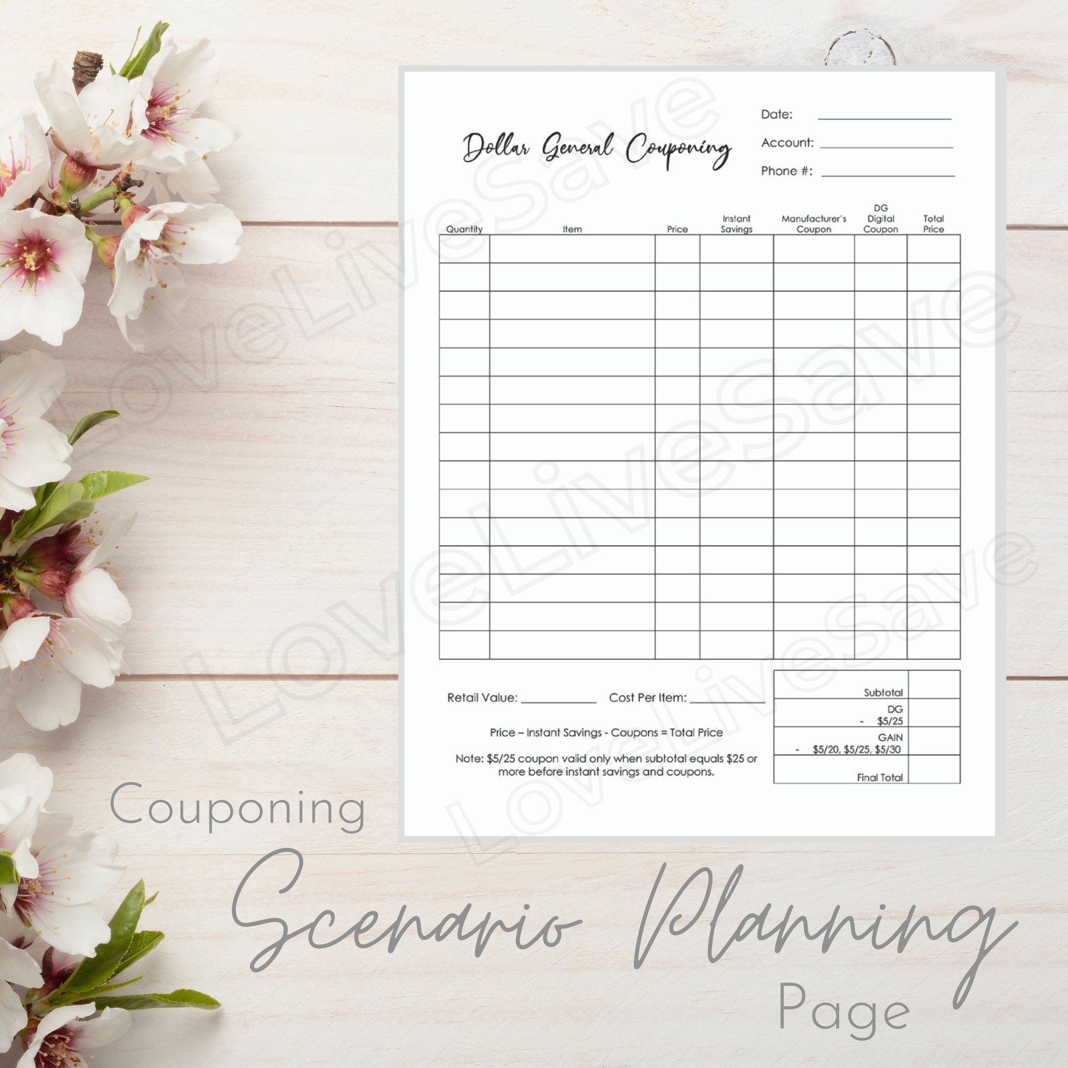 Couponing Printables | Etsy