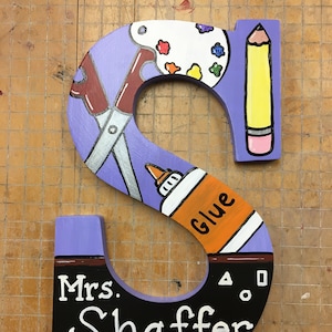 Letra pintada con letrero de arte