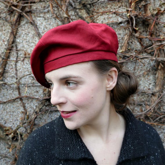 Vintage red beret Crochet Vintage Red Beret Hat (Free Pattern) main image 4
