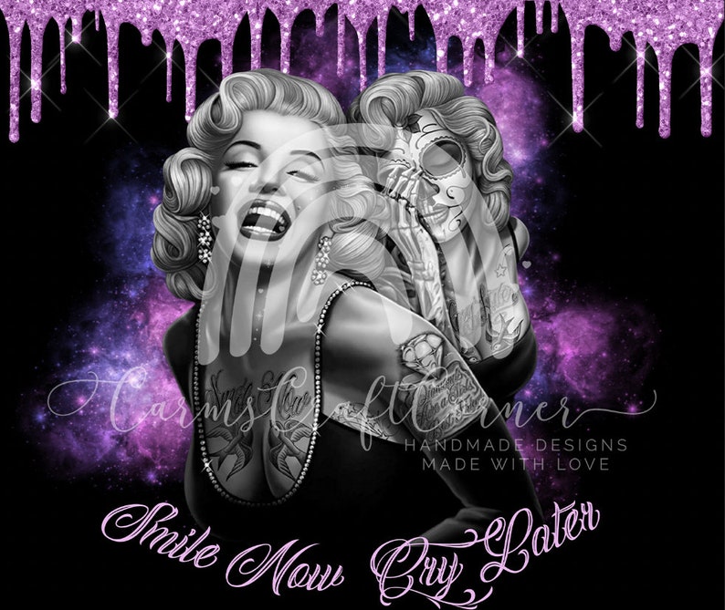 Marilyn Monroe Smile Now Cry Later 20 Oz Stainless Steel - Etsy Hong Kong