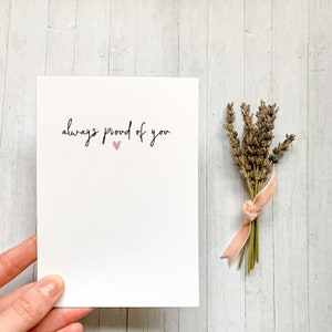 Always proud of you  - Encouragement Card - Support Card - Cards for Friends