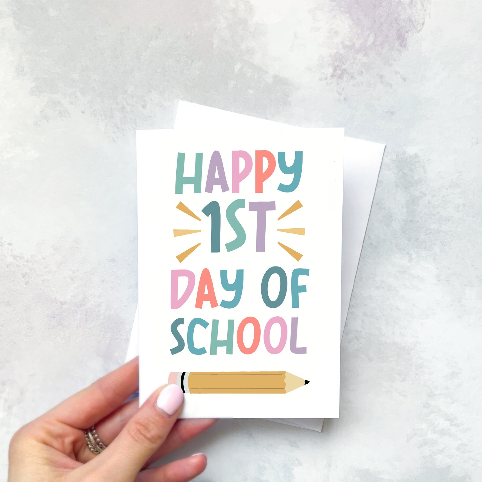 PERSONALISED First Day of School New School Card Primary Etsy