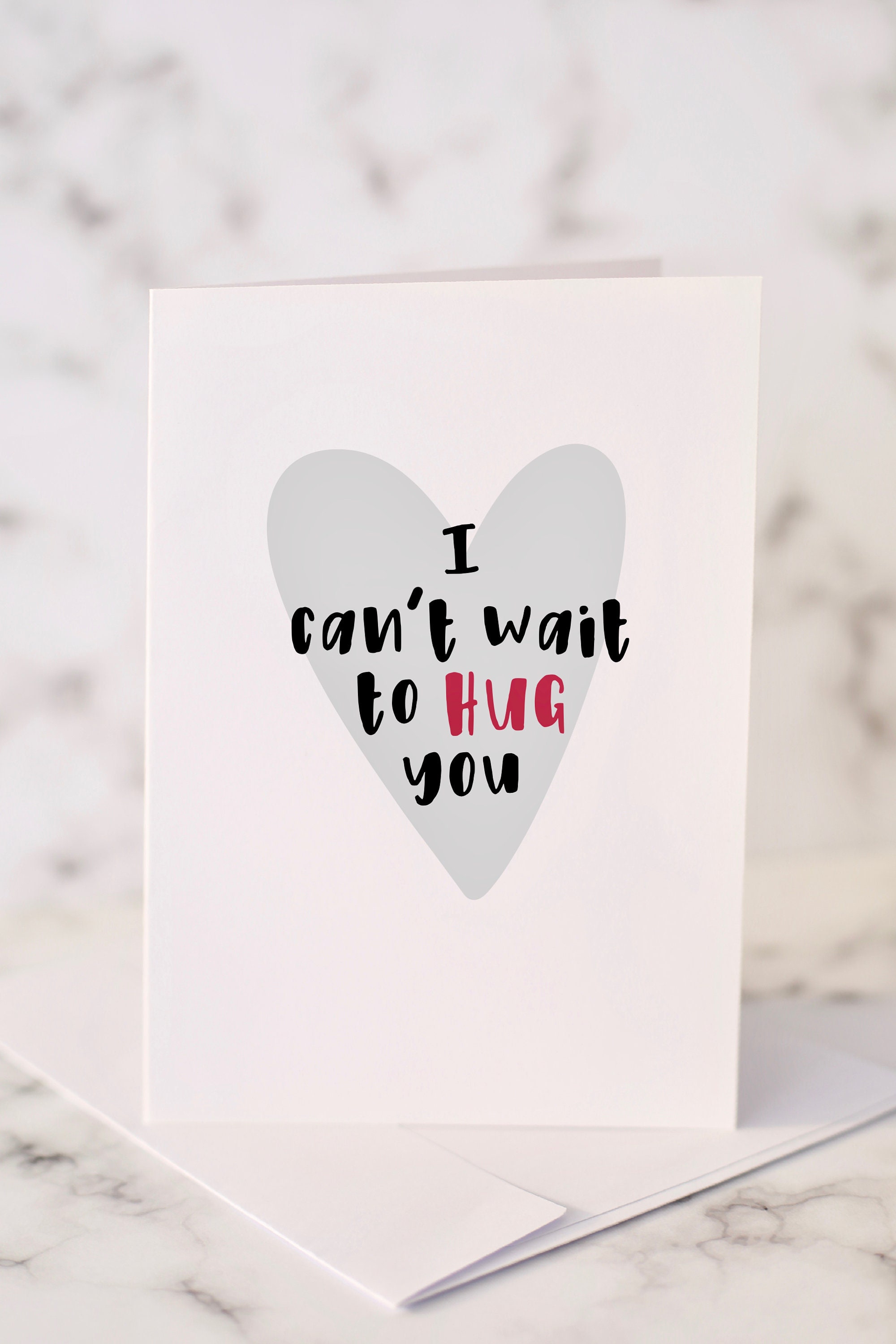 I Can't Wait to Hug You Encouragement Card Lockdown - Etsy Norway