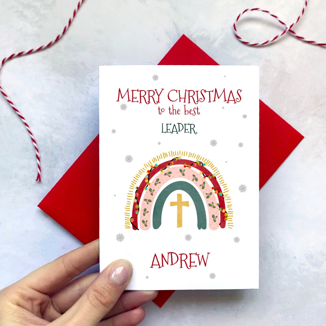 PERSONALISED Church Leader Christmas Card Christmas Cards Etsy