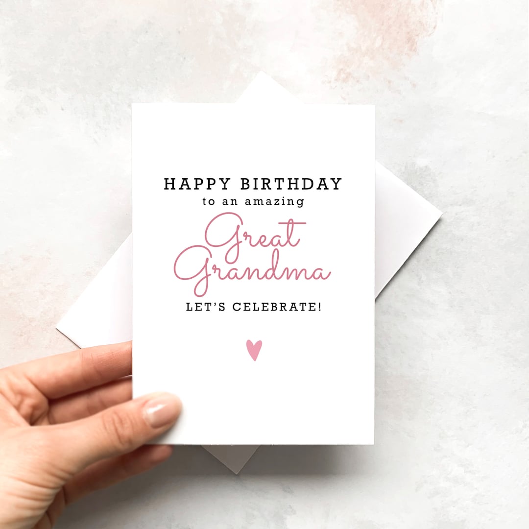 Greatgrandma Birthday Card Greatgranny Birthday Card Etsy