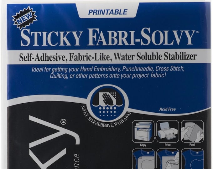 Sticky Fabri Solvy Printable Sheets 12ct 8-1/2in x 11in #457-02