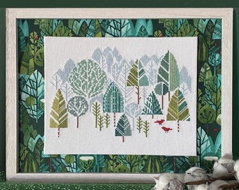 Pine Crossing Cross Stitch Pattern by Robin Pickens, RPCSP-PC407