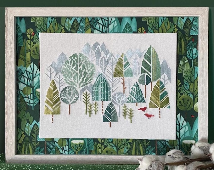 Pine Crossing Cross Stitch Pattern by Robin Pickens, RPCSP-PC407