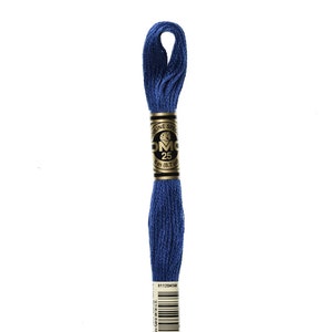 DMC 824 - Very Dark Blue, 6 Strand Embroidery Floss 100% Cotton 8.7 Yards Per Skein