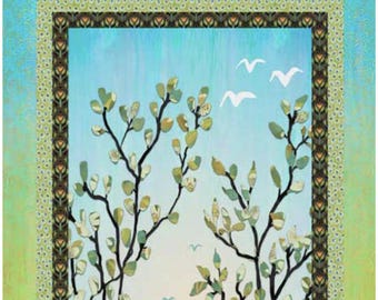 Spring In The Northwoods Panel (20" x 39") by Jamie Kalvestran for P&B Textiles, 100% Premium Cotton Fabric, SINW 5410 PA