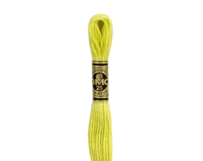 DMC 12 - Tender Green, 6 Strand Embroidery Floss 100% Cotton 8.7 Yards Per Skein