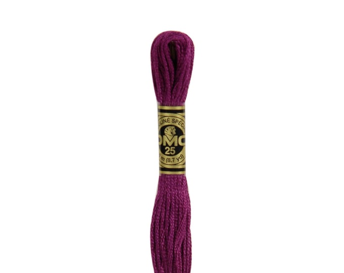 DMC 35 -  Very Dark Fuchsia, 6 Strand Embroidery Floss 100% Cotton 8.7 Yards Per Skein