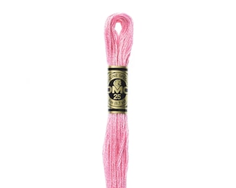 DMC 604 - Light Cranberry, 6 Strand Embroidery Floss 100% Cotton 8.7 Yards Per Skein