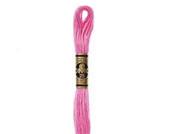 DMC 603 - Cranberry, 6 Strand Embroidery Floss 100% Cotton 8.7 Yards Per Skein