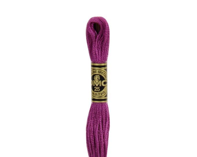 DMC 34 -  Dark Fuchsia, 6 Strand Embroidery Floss 100% Cotton 8.7 Yards Per Skein