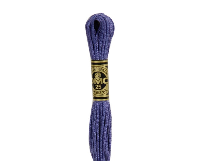 DMC 32 - Dark Blueberry, 6 Strand Embroidery Floss 100% Cotton 8.7 Yards Per Skein