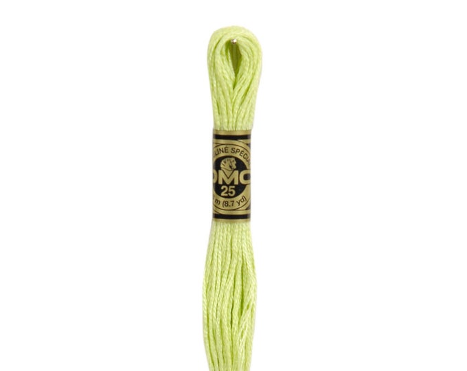 DMC 15 - Apple Green, 6 Strand Embroidery Floss 100% Cotton 8.7 Yards Per Skein