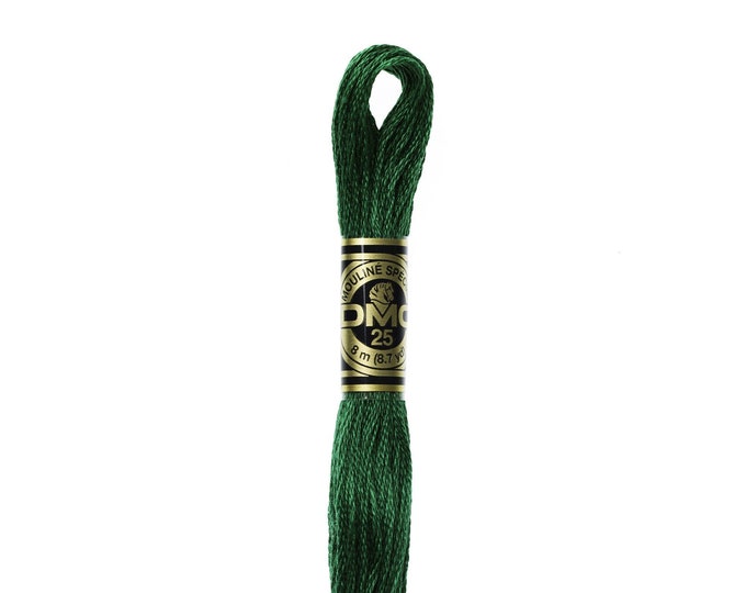 DMC 3818 - Very Dark Emerald, 6 Strand Embroidery Floss 100% Cotton 8.7 Yards Per Skein